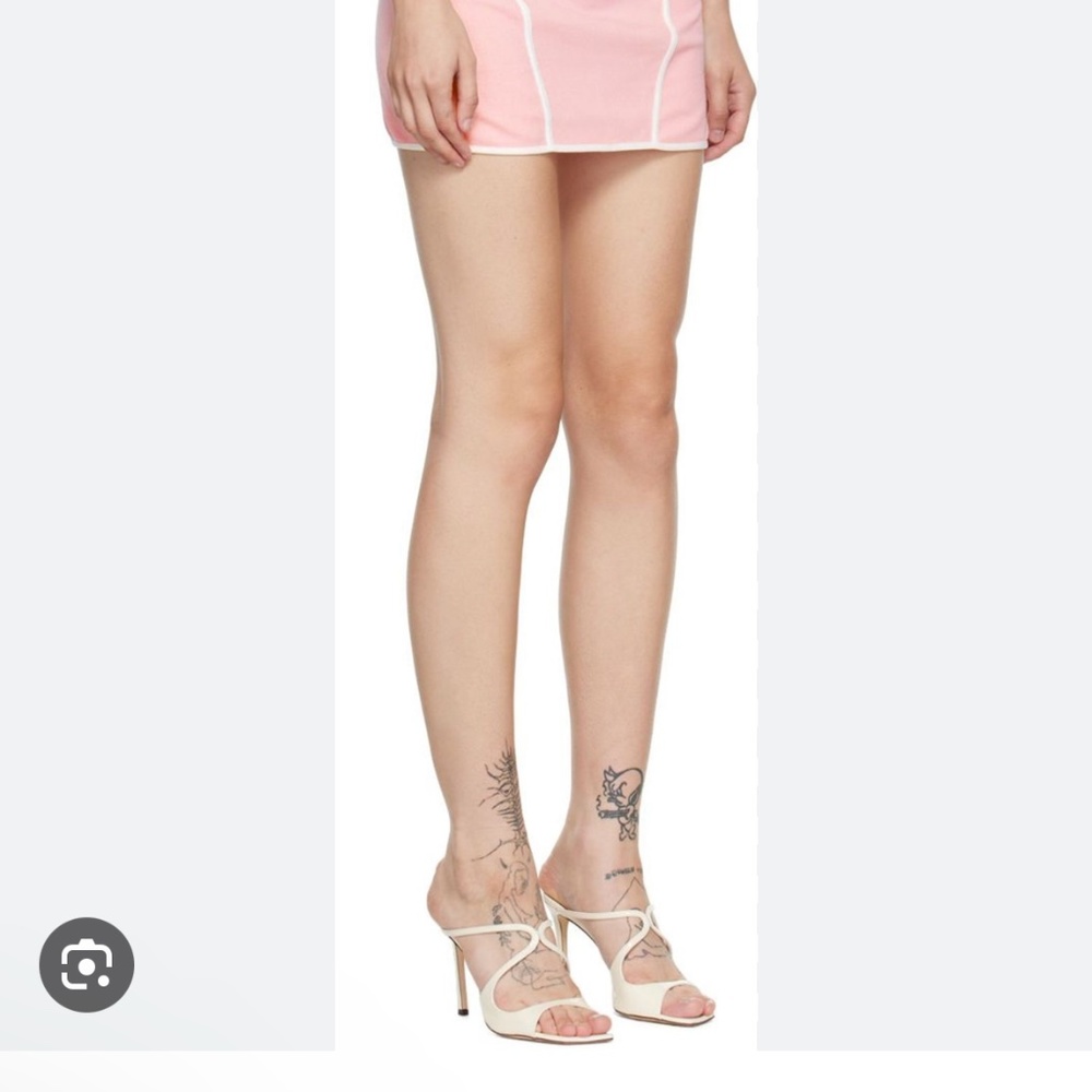 RoomSERVICE888 Pink Low Rise Micro Mini Skirt Ribbed - Picture 3 of 5